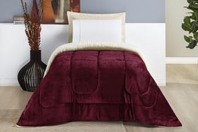 Coberdrom Sherpa Manta Soft Everest Solteiro Varias Cores Verde, Cinz, Caqui, Azul, Vinho, Rose