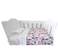 Coberdrom sherpa para bebê berço 90x80 cm - menino / menino - grosso - gota rosa