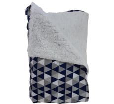 Coberdrom sherpa para bebê berço 90x80 cm - menino / menino - grosso - triangulo marinho