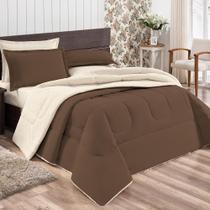 Coberdrom Sherpa Queen 1 Peça Marrom Coberdrom Sherpa Queen 1 Peça Marrom