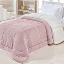 Coberdrom Solteiro Dupla Face em Sherpa e Manta Soft 1,60m x 2,40m - Proteção Premium o Ano Todo