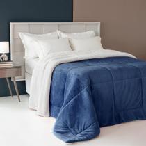 Coberdrom Solteiro Dupla Face Sherpa E Fleece Aveludada