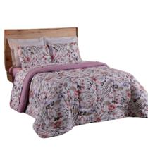 Coberdrom Solteiro em Malha de Algodão fio penteado - Rosê - 100 Algodão