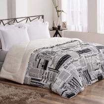 Coberdrom Solteiro Macio Dupla Face com Sherpa Winter Algodão 01 Peça