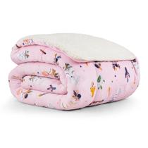 Coberdrom Solteiro Tutti Kids Manta Alta 150 g/m² Dupla Face Flannel e Sherpa 01 Peça 100% Poliéster - Foxy