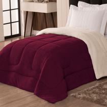 Coberdrom Solteiro veneza 1 Peça Manta Sherpa Fleece Vinho Coberdrom Solteiro veneza 1 Peça Manta Sherpa Fleece Vinho