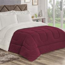 Coberdrom Veneza Casal King Size 1 Peça Dupla Face Fleece e Sherpa 100% Poliéster - Vinho Coberdrom Veneza Casal King Size 1 Peça Dupla Face Fleece e Sherpa 100% Poliéster - Vinho