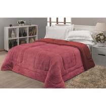 Coberdrom vermelho malha cobertor casal