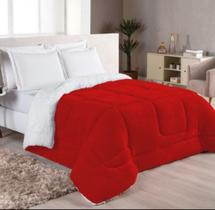 Coberdron Coberta Casal Queen Pele de Carneiro Sherpa Vermelho Dupla Face + Tecido limpeza brinde Coberdron Coberta Casal Queen Pele de Carneiro Sherpa Vermelho Dupla Face + Tecido limpeza brinde