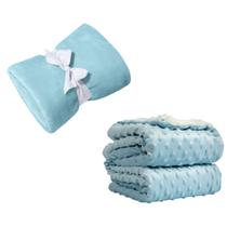 Coberta Manta Comfy Antialergico Azul e Pipoquinha Azul Coberta Manta Comfy Antialergico Azul e Pipoquinha Azul
