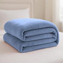 Coberta Manta Soft Casal Microfibra Anti-Alérgica Dupla F Az