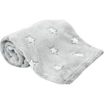 Coberto Manta Estrelinhas Infantil Super Macia Aconchegante Cinza Buba