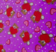 Cobertor 100% Poliester Urso Rosa