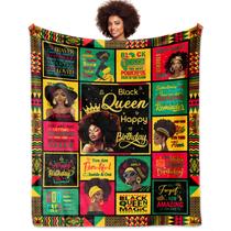 Cobertor ACBEAT, presentes de aniversário afro-americanos para mulheres Cobertor ACBEAT, presentes de aniversário afro-americanos para mulheres