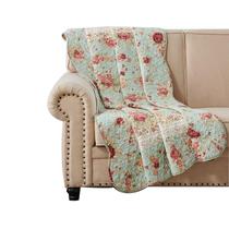 Cobertor acolchoado Benjara Rosle 50 x 60 com preenchimento, flores rosas, multicolorido