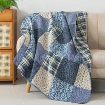 Cobertor acolchoado SLPR de algodão 150x200cm Floral Patchwork