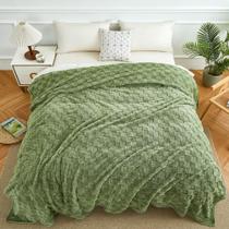 Cobertor Aganear Plush Soft Checkered Queen 229x229 cm Sage Cobertor Aganear Plush Soft Checkered Queen 229x229 cm Sage
