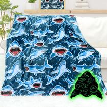 Cobertor AISDE Kids Shark Whale Glow in the Dark 50x60cm