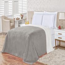 Cobertor Alaska casal king size manta sherpa lã carneiro 1 peça cinza Cobertor Alaska casal king size manta sherpa lã carneiro 1 peça cinza