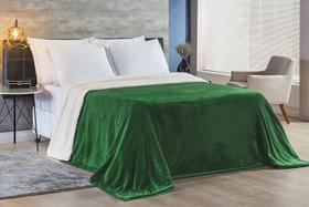 Cobertor Alaska Manta Sherpa Dupla Face Queen Várias Cores Verde, Cinza, Caqui, AZul, Rose, Marrom