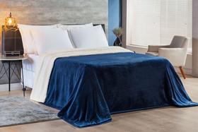 Cobertor Alaska Quarto Casal Queen Toque Lã Carneiro Azul marinho Cobertor Alaska Quarto Casal Queen Toque Lã Carneiro Azul marinho