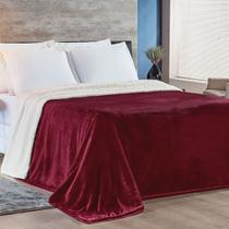 Cobertor Alaska Queen Manta Flannel e Sherpa