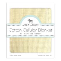 Cobertor Amazing Baby Cotton Cellular 112x112 cm amarelo macio Cobertor Amazing Baby Cotton Cellular 112x112 cm amarelo macio