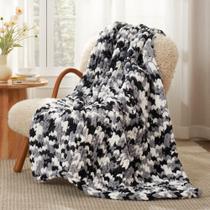 Cobertor Amélie Home Chunky Knit 50x60cm preto chenille Cobertor Amélie Home Chunky Knit 50x60cm preto chenille