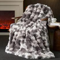 Cobertor Amélie Home Faux Fur para sofá 130x150cm cinza