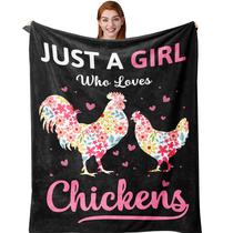 Cobertor Amonee-yl Just A Girl Who Love Galinhas 40x50cm