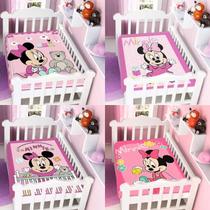 Cobertor Antialérgico Dysney Infantil Baby Jolitex Ternille Minnie Rosa