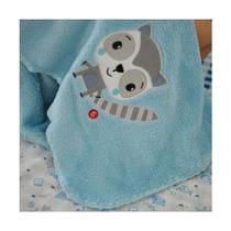 Cobertor Antialérgico Infantil Bebê Manta Menino Azul - Fisher Price