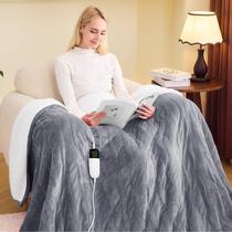 Cobertor aquecido greenoak Electric tamanho completo 180x210cm Misty Grey