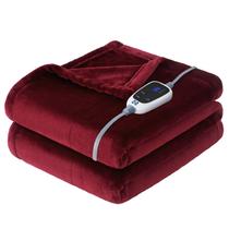 Cobertor Aquecido Sealy Soft Flannel - 50x60 Polegadas - Cor Vinho Cobertor Aquecido Sealy Soft Flannel - 50x60 Polegadas - Cor Vinho