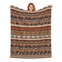 Cobertor Arktrident Rustic Bear Deer Flannel 130x150cm Cobertor Arktrident Rustic Bear Deer Flannel 130x150cm