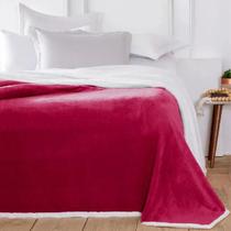 Cobertor Áustria Casal Liso Sherpa Coberdrom - Vermelho