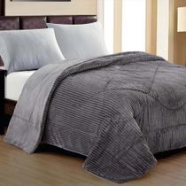 Cobertor Aveline Casal King Manta Plush Canelada 01 Peça Toque Macio - Cinza Cobertor Aveline Casal King Manta Plush Canelada 01 Peça Toque Macio - Cinza