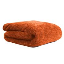 Cobertor Aveludado Soft Touch Relevo Manta Flannel Terracota