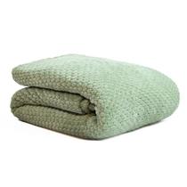 Cobertor Aveludado Soft Touch Relevo Manta Flannel Verde
