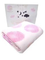 Cobertor baby microfibra presente 90x110 bolas rosa