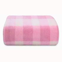 Cobertor baby microfibra presente 90x110 vichy rosa