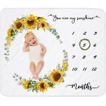 Cobertor Baby Milestone fundich 115x100 cm Girassol