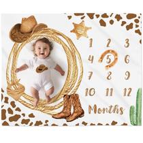 Cobertor Baby Milestone Gicoherero 102x127cm Western Cow Print Cobertor Baby Milestone Gicoherero 102x127cm Western Cow Print