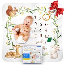 Cobertor Baby Monthly Milestone Bubzi Co Woodland Theme Cobertor Baby Monthly Milestone Bubzi Co Woodland Theme