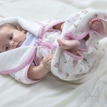 Cobertor Baby Sac Jolitex Saco de Dormir Bebê Berço Algodão Rosa