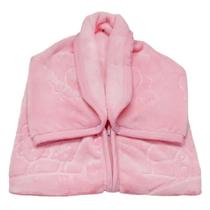 Cobertor Baby Sac Touch Texture Rosa - Jolitex Ternille