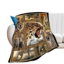 Cobertor Baegopa Leopard Cheetah Print Flanela Fleece 125x100cm Cobertor Baegopa Leopard Cheetah Print Flanela Fleece 125x100cm