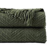 Cobertor BATTILO HOME 153x203 cm Verde-oliva Knit Throw Cobertor BATTILO HOME 153x203 cm Verde-oliva Knit Throw