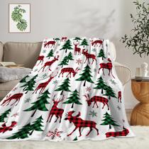 Cobertor Bcsewcg Christmas Flannel Fleece Winter Sherpa Throw