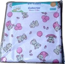 Cobertor Bebê Bercinho 90cm x 1,10 m Estampado Rosa / Azul Cobertor Bebê Bercinho 90cm x 1,10 m Estampado Rosa / Azul